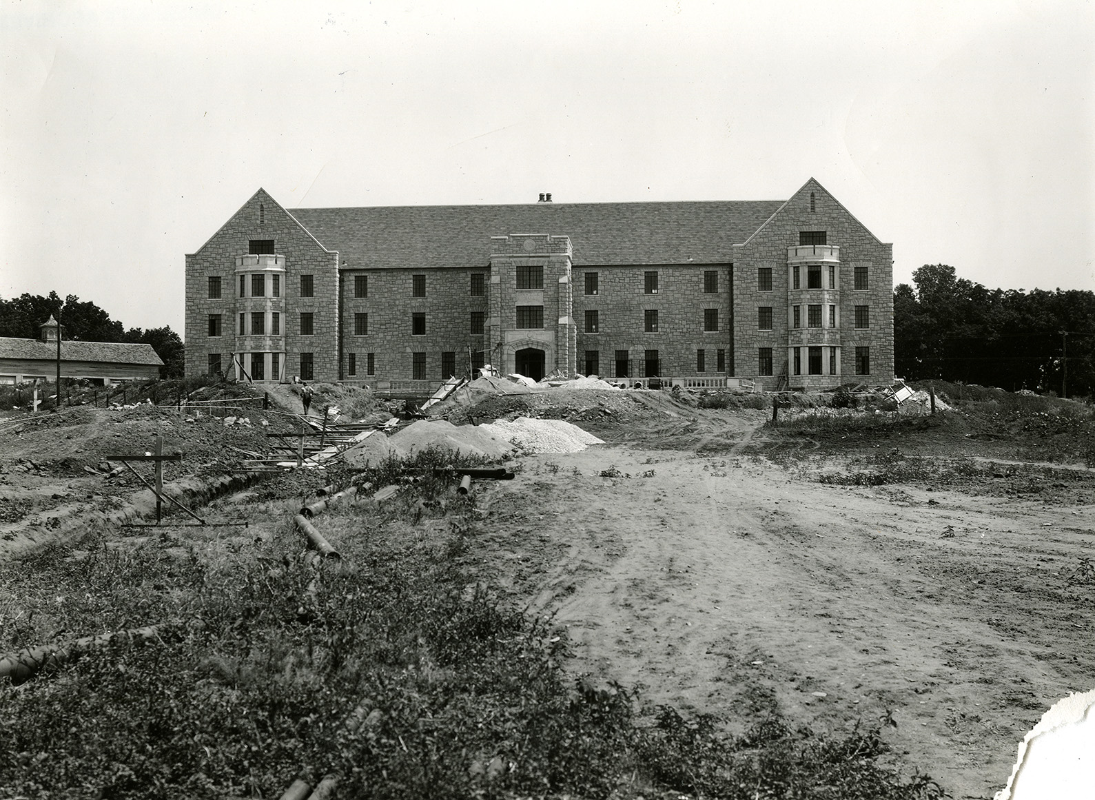 Van Zile Hall under construction in 1926.