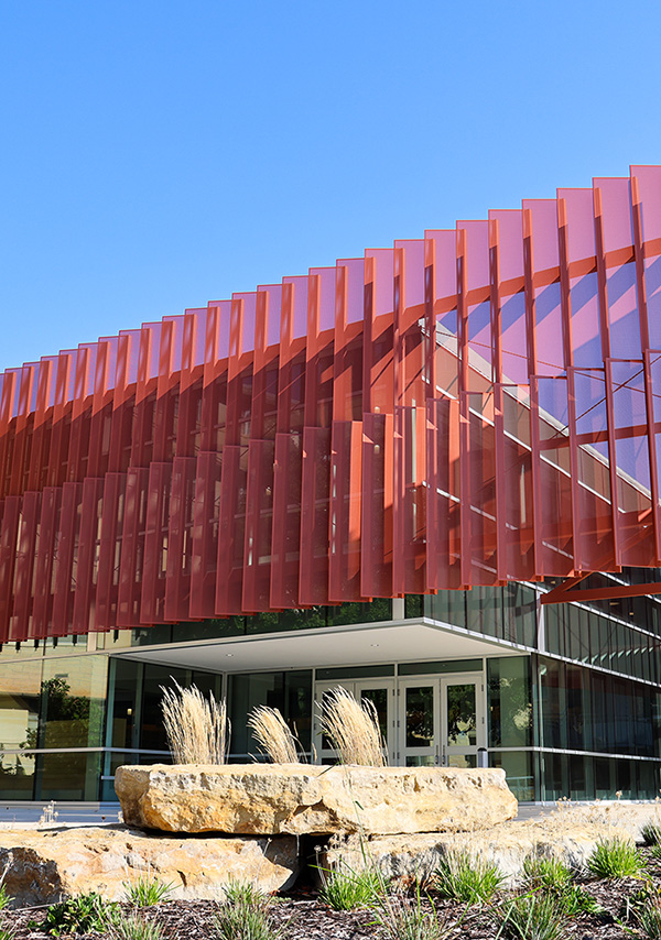 Exterior and main entrance of Derby Dining Center